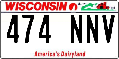 WI license plate 474NNV