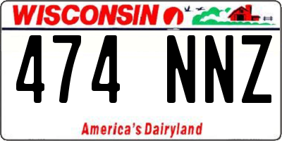 WI license plate 474NNZ