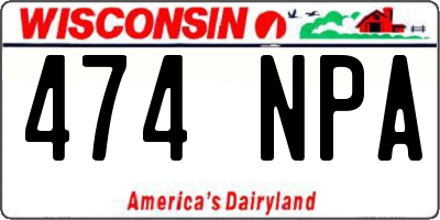 WI license plate 474NPA