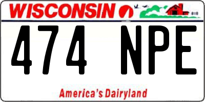 WI license plate 474NPE