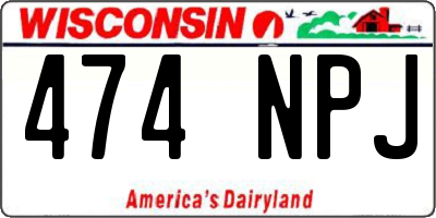 WI license plate 474NPJ