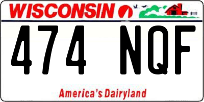 WI license plate 474NQF
