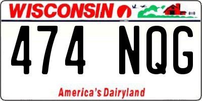 WI license plate 474NQG