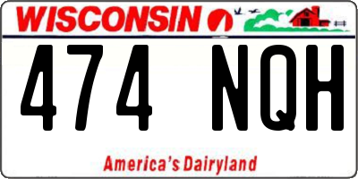 WI license plate 474NQH