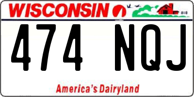 WI license plate 474NQJ