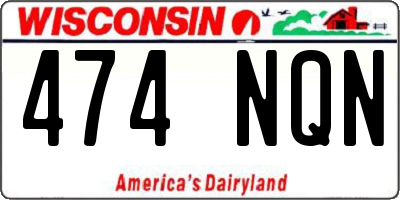 WI license plate 474NQN