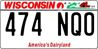 WI license plate 474NQO