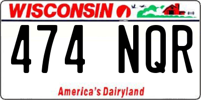 WI license plate 474NQR