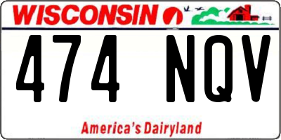 WI license plate 474NQV
