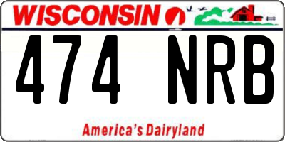 WI license plate 474NRB