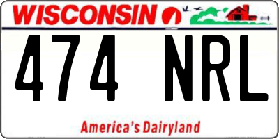 WI license plate 474NRL