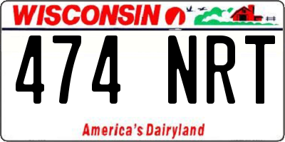 WI license plate 474NRT