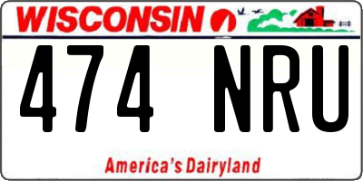 WI license plate 474NRU