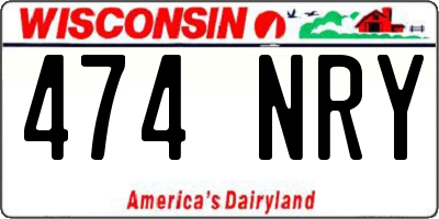 WI license plate 474NRY