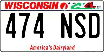 WI license plate 474NSD