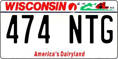 WI license plate 474NTG