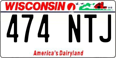 WI license plate 474NTJ