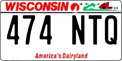 WI license plate 474NTQ