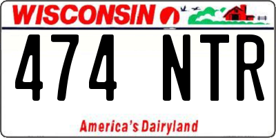 WI license plate 474NTR