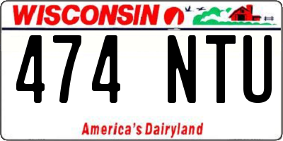 WI license plate 474NTU