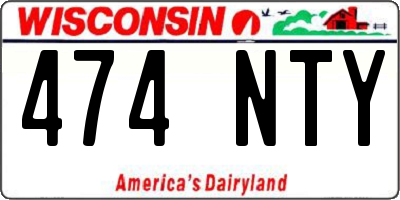 WI license plate 474NTY