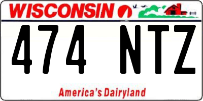 WI license plate 474NTZ