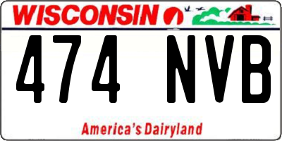 WI license plate 474NVB