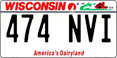 WI license plate 474NVI