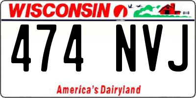 WI license plate 474NVJ