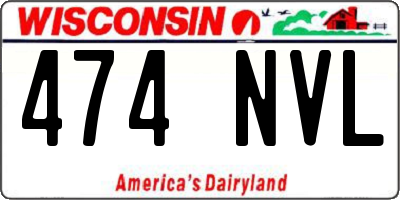 WI license plate 474NVL