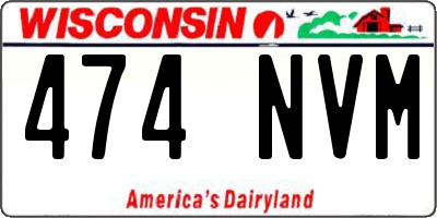WI license plate 474NVM