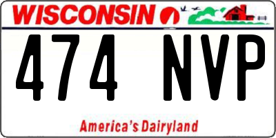 WI license plate 474NVP