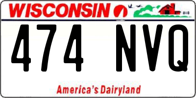 WI license plate 474NVQ