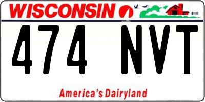 WI license plate 474NVT
