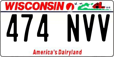 WI license plate 474NVV
