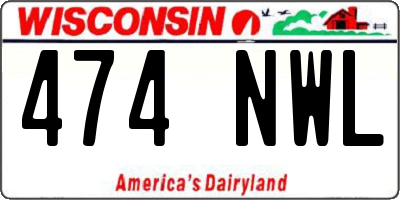 WI license plate 474NWL