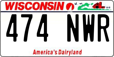 WI license plate 474NWR
