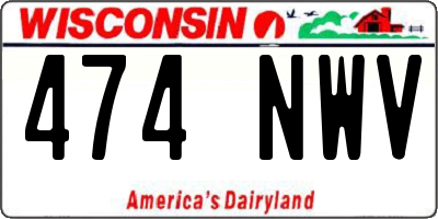 WI license plate 474NWV