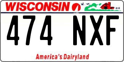 WI license plate 474NXF