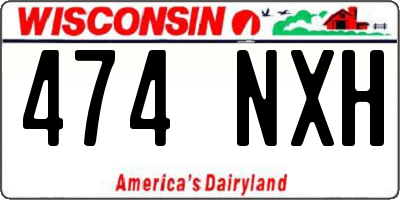 WI license plate 474NXH