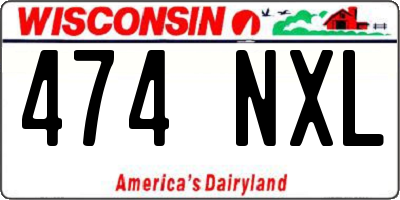 WI license plate 474NXL