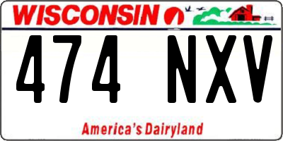 WI license plate 474NXV