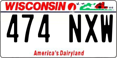 WI license plate 474NXW