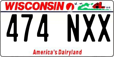 WI license plate 474NXX