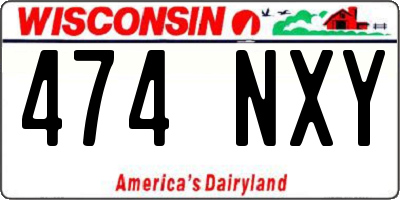WI license plate 474NXY