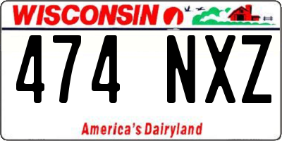 WI license plate 474NXZ