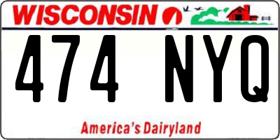 WI license plate 474NYQ