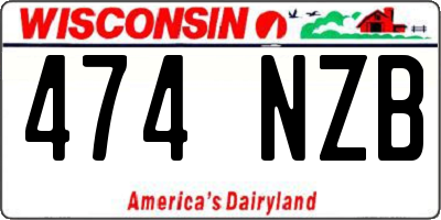 WI license plate 474NZB