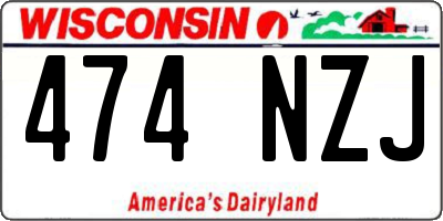 WI license plate 474NZJ
