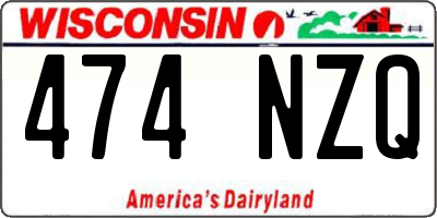 WI license plate 474NZQ